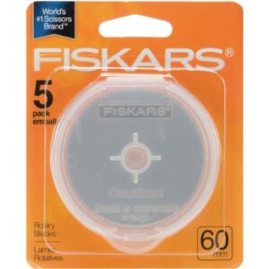 fiskars 1004013 rotary blade-60mm 5/pkg