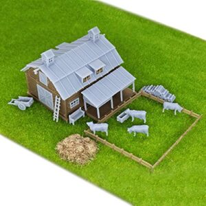 outland models railroad scenery country farm barn w accessories n scale 1:160