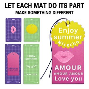 NICECHO Cutting Mat for Cricut Joy Machine, 4.5” X12” 4.5”X6.5” StandardGrip/StrongGrip Mats, Variety Adhesive Cutting Mats Replacement Accessories for Cricut Joy