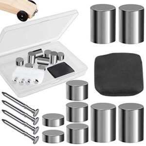 ruisita 3.5 ounces tungsten weight tungsten putty weights polished axle kit cylinder weight polished and grooved axles, compatible with pinewood car derby weights