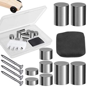 Ruisita 3.5 Ounces Tungsten Weight Tungsten Putty Weights Polished Axle Kit Cylinder Weight Polished and Grooved Axles, Compatible with Pinewood Car Derby Weights