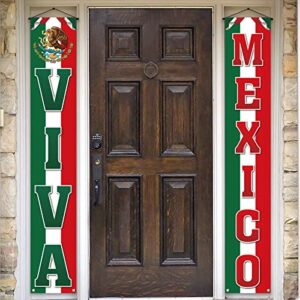 pudodo viva mexico porch banner dia de la independencia mexican independence day party front door wall hanging banner decoration