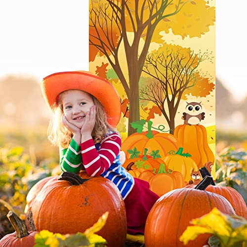 Fall Door Cover Thanksgiving Door Decoration Autumn Banner Harvest Backdrop 78 x 35.4 Inches