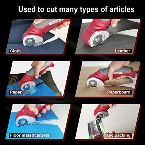 Fstcrt Cordless Electric Scissors,Electric Cutter,Cloth and Cardboard Cutter, Carpet Cutter Tool,Electric Shears,Rotary Cutter for Fabric,Rotary Scissors,Multi-Cordless Cutting Tool with storage box