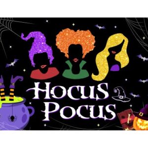 Large 71" X 43" Backdrop, Party Decorations, Witch Sisters Backdrop for Decorations Party, Birthday Decorations for Kids