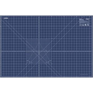 olfa 24″ x 36″ self healing rotary cutting mat (rm-mg/nbl) – double sided 24×36 inch cutting mat with grid for fabric, sewing, quilting, & crafts, designed for use with rotary cutters (navy)