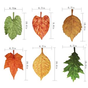 MorTime Set of 4 Tissue Paper Pumpkin Turkey Maple Leaves Banner, Thanksgiving Hanging Autumn Themed Decor for Thanksgiving Home School Party Decorations