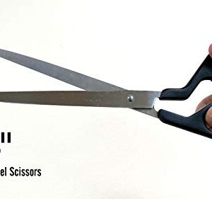 Azi Stainless Steel 14" Long Blade Scissors 3 Finger and Thumb Looped Durable Handles Home Office Craft Projects Gift Wrap Cutting
