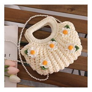 WYKDD Handmade Knitting Bag Wool Crochet Knitting Material Bag Hand Knitting Finished Bag