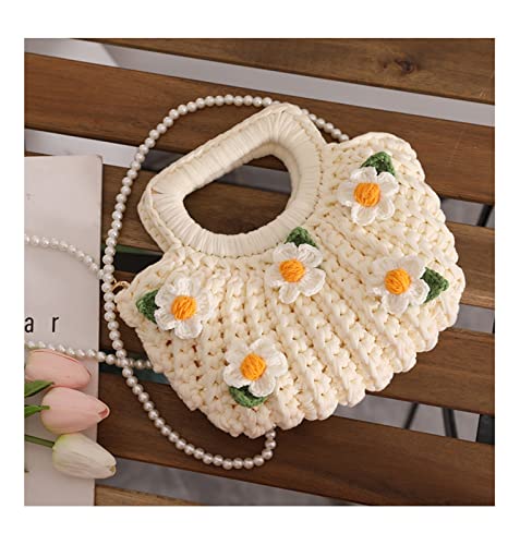 WYKDD Handmade Knitting Bag Wool Crochet Knitting Material Bag Hand Knitting Finished Bag