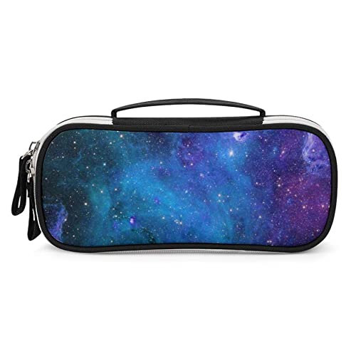 Space Galaxy Pencil Case Bag Large Capacity Stationery Pouch with Handle Portable Makeup Bag Desk Organizer