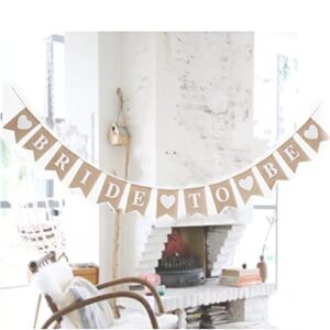 BRIDE TO BE Bunting Banner, Hessian Burlap Garland Bunting for Wedding, Bridal Shower, Hen Party Decoration