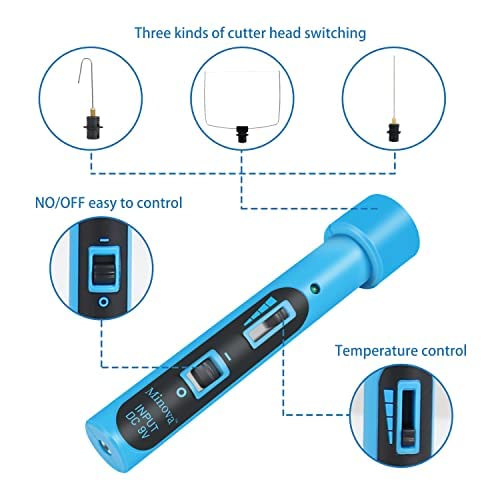 MINOVA Temp Control Hot Wire Foam Cutter 27W Styrofoam Knife Cutter Hot Knife Foam Cutter Styrofoam Cutter Kit Luxury