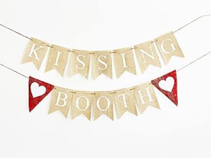 valentine decoration banner | kissing booth sign | party photo prop garland