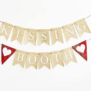 Valentine Decoration Banner | Kissing Booth Sign | Party Photo Prop Garland