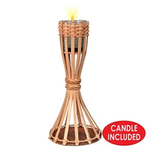 Tabletop Bamboo Torch (candle included) Party Accessory (1 count) (1/Pkg)