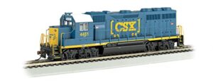 bachmann med gp-40 locomotive with operating headlight – sc® #4451 – ham n scale diesel locomotive, prototypical blue