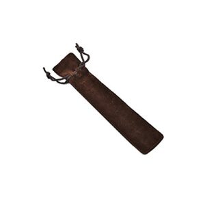 single velvet pen pouch portable pen bag case drawstring pencil bag office school pen pouch sleeve holder (brown, 50pcs)