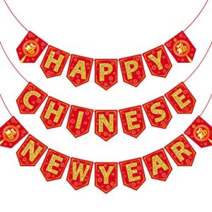 chinese new year bunting banner letter 2023 year of rabbit party bunting banner festive decorations for chinese new year