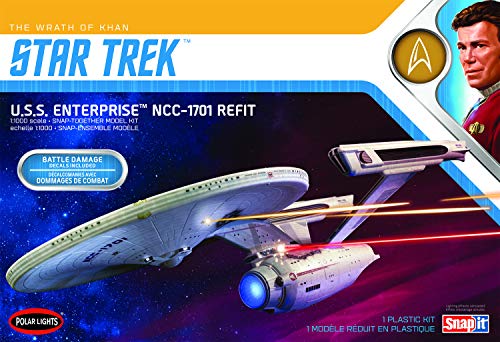 Polar Lights Star Trek U.S.S. Enterprise Refit Wrath of Khan Edition 2T 1:1000 Scale Model Kit