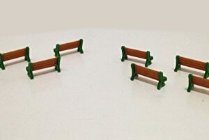 Outland Models Train Railroad Scenery Park / Garden Bench 8 pcs HO OO Scale 1:87