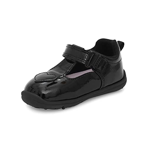 Carter's baby girls Hallie-gp First Walker Shoe, Black, 3.5 Infant US