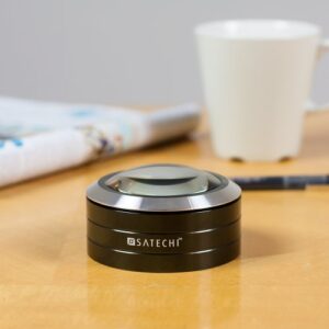 Satechi ReadMate LED Desktop Magnifier with up to 5X Magnification - Carrying Case Included (Black)