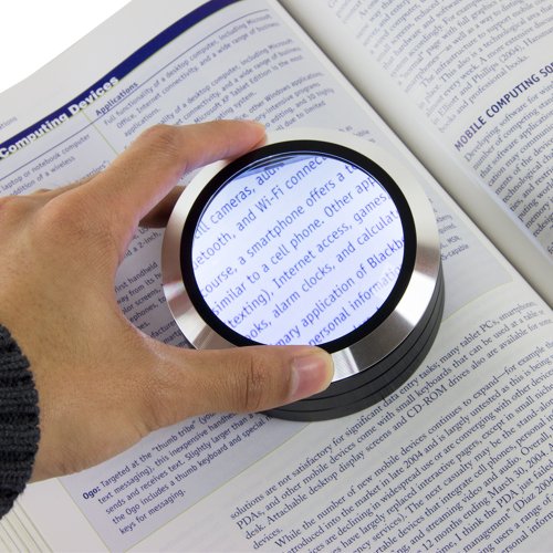 Satechi ReadMate LED Desktop Magnifier with up to 5X Magnification - Carrying Case Included (Black)