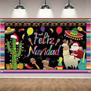 Feliz Navidad Decorations Feliz Navidad Backdrop for Photography Mexican Christmas Banner Christmas Decorations and Supplies for Home Party-71×43''