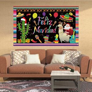 Feliz Navidad Decorations Feliz Navidad Backdrop for Photography Mexican Christmas Banner Christmas Decorations and Supplies for Home Party-71×43''