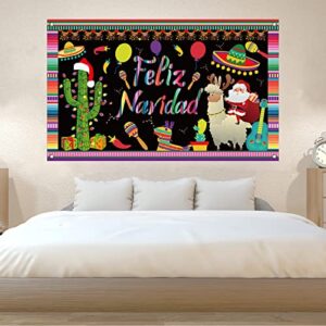 Feliz Navidad Decorations Feliz Navidad Backdrop for Photography Mexican Christmas Banner Christmas Decorations and Supplies for Home Party-71×43''