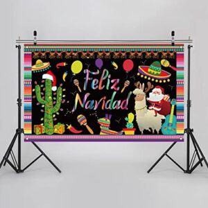 Feliz Navidad Decorations Feliz Navidad Backdrop for Photography Mexican Christmas Banner Christmas Decorations and Supplies for Home Party-71×43''