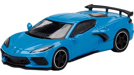 TRUE SCALE miniatures 2020 Chevy Corvette C8 Stingray Rapid Blue Limited Edition to 3000 Pieces Worldwide 1/64 Diecast Model Car, MGT00251