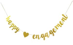 yafeida happy engagement banner future mr & mrs banner for engagement bridal shower bride and groom party decorations pre-strung sign (gold) (ska-nb024)