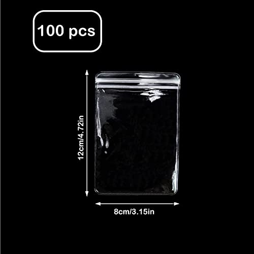 PVC Clear Anti Oxidation Jewelry Zipper Bag 100Pcs Anti Tarnish Transparent Jewelry Storage Bags Book Small Ziplock Bags Jewelry Organization (Clear 3.14X4.72 Inch)