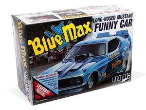 mpc blue max long nose mustang funny car 1:25 scale model kit