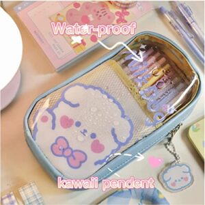 Pencil Pouch Kawaii, Kawaii Pencil Case Aesthetic Cute Pencil Case, Cute Pencil Case, Kawaii Clear Pencil Case (Pencil Pouch Kawaii-D)