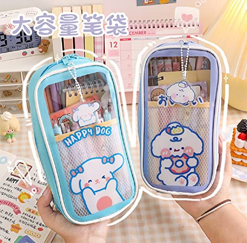 Pencil Pouch Kawaii, Kawaii Pencil Case Aesthetic Cute Pencil Case, Cute Pencil Case, Kawaii Clear Pencil Case (Pencil Pouch Kawaii-D)