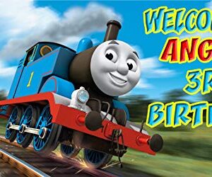 Personalized Birthday Banner for Thomas The Train Theme Party 24"x 48" or 42"x84"