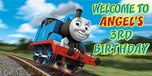 Personalized Birthday Banner for Thomas The Train Theme Party 24"x 48" or 42"x84"