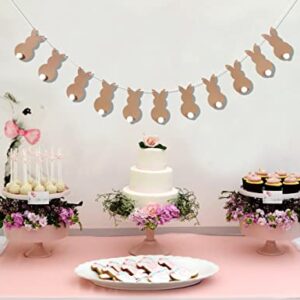 Bunny Banner - Happy Easter Banner,easter Birthday Party Decorations,easter Bunny Hanging Wreath, Happy Easter Home Decoration for Mantels