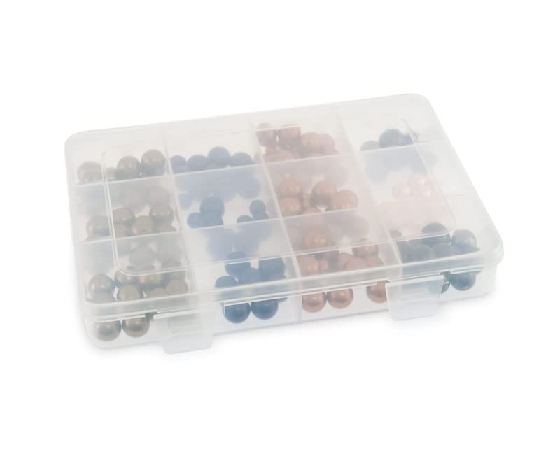 Juvielich Clear Plastic Organizer Box, 24 Fixed Grids Storage Container Jewelry Box for Beads Art DIY Crafts Jewelry Fishing Tackles 7.68" x 5.31" x 0.98"(LxWxH)