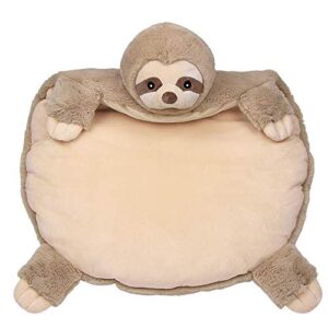 Bearington Baby Lil' Speedster Plush Sloth Belly Blanket, Tummy Time Play Mat