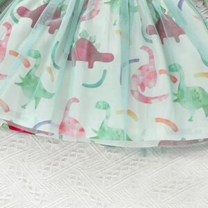 Baby Toddler Girls Fall Winter Long Sleeve Dress Floral Princess Casual Dress Kids Ribbed Tutu Skirt