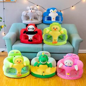 Eyomii 1 Pcs Baby Sitting Chair Cover Animal Shaped Kids Learning Sitting Chair Cover Support Sofa Infant Plush Seats Baby Sofa Seat Cover for Toddlers.(Only Cover)