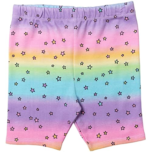 Star Wars The Child Toddler Girls Graphic T-Shirt Shorts and Scrunchie 3 Piece Outfit Set Pink/Rainbow 5T