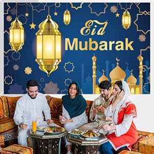 Eid Mubarak Banner Backdrop Decorations Ramadan Mubarak Background Banner for Eid Al-fitr Party Decorations Supplies