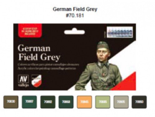 Vallejo German Field Grey Uniform Set, 17ml