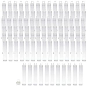 the beadsmith clear plastic tubes – 3-inch-long round tubes, 9/16 inches in diameter – hanging caps – use for beads, bath salts, wedding & party favors, home or office storage – bag of 100