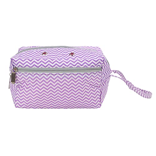 ENTHUSRI Yarn Storage Bag Best Durable Travel Storage Bag Purple Striped Design Knitting Accessories Case for Crochet Accessories